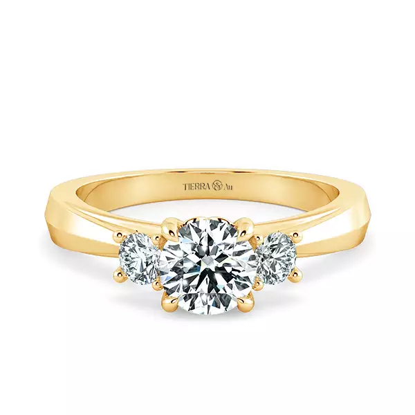 Nhẫn đính hôn kim cương Threestone Dulcia NCH3208 1